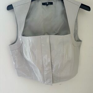 7 for All Mankind vegan leather corset vest